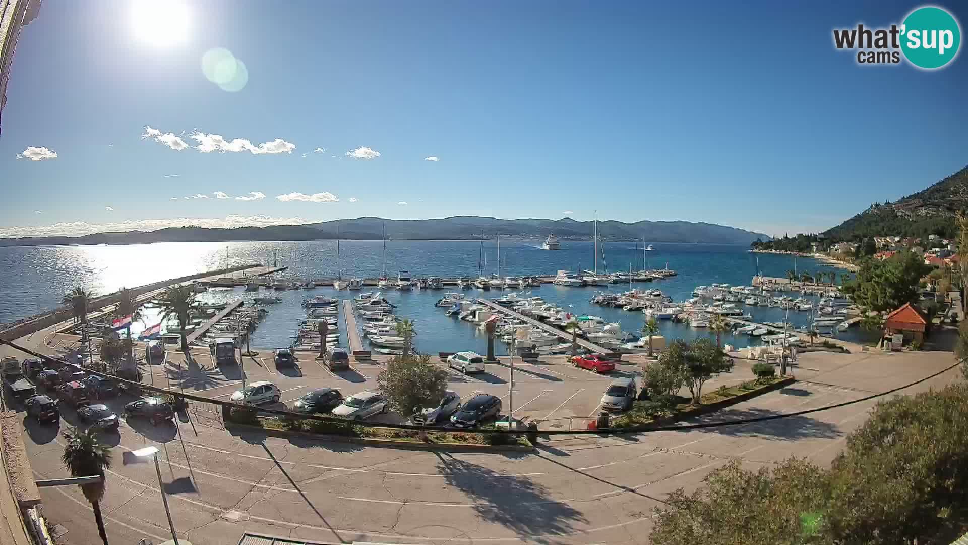 Webcam Orebić Riva – Ferry vers Korčula en direct