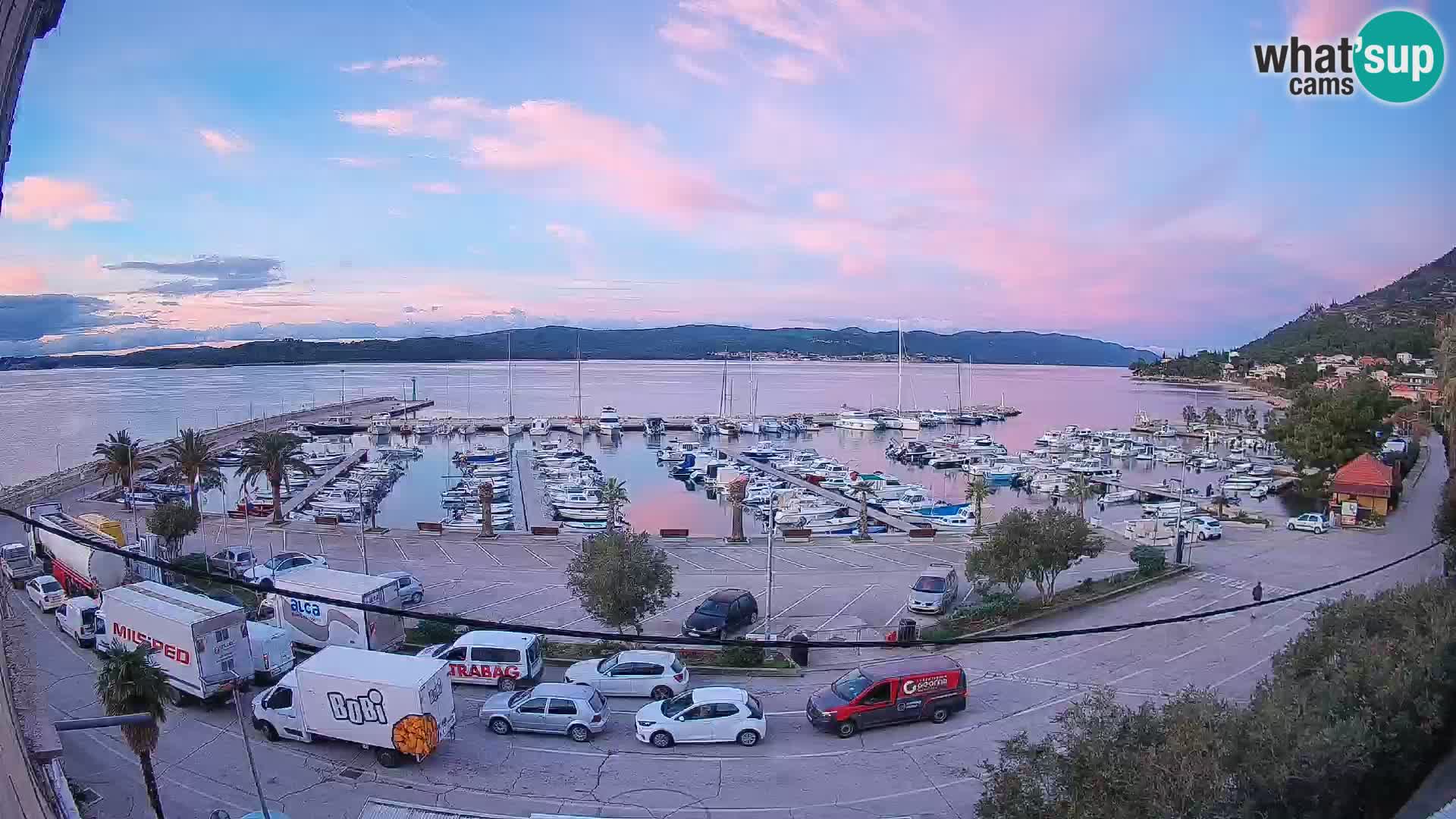 Webcam Orebić Uferpromenade – Fähre nach Korčula Live