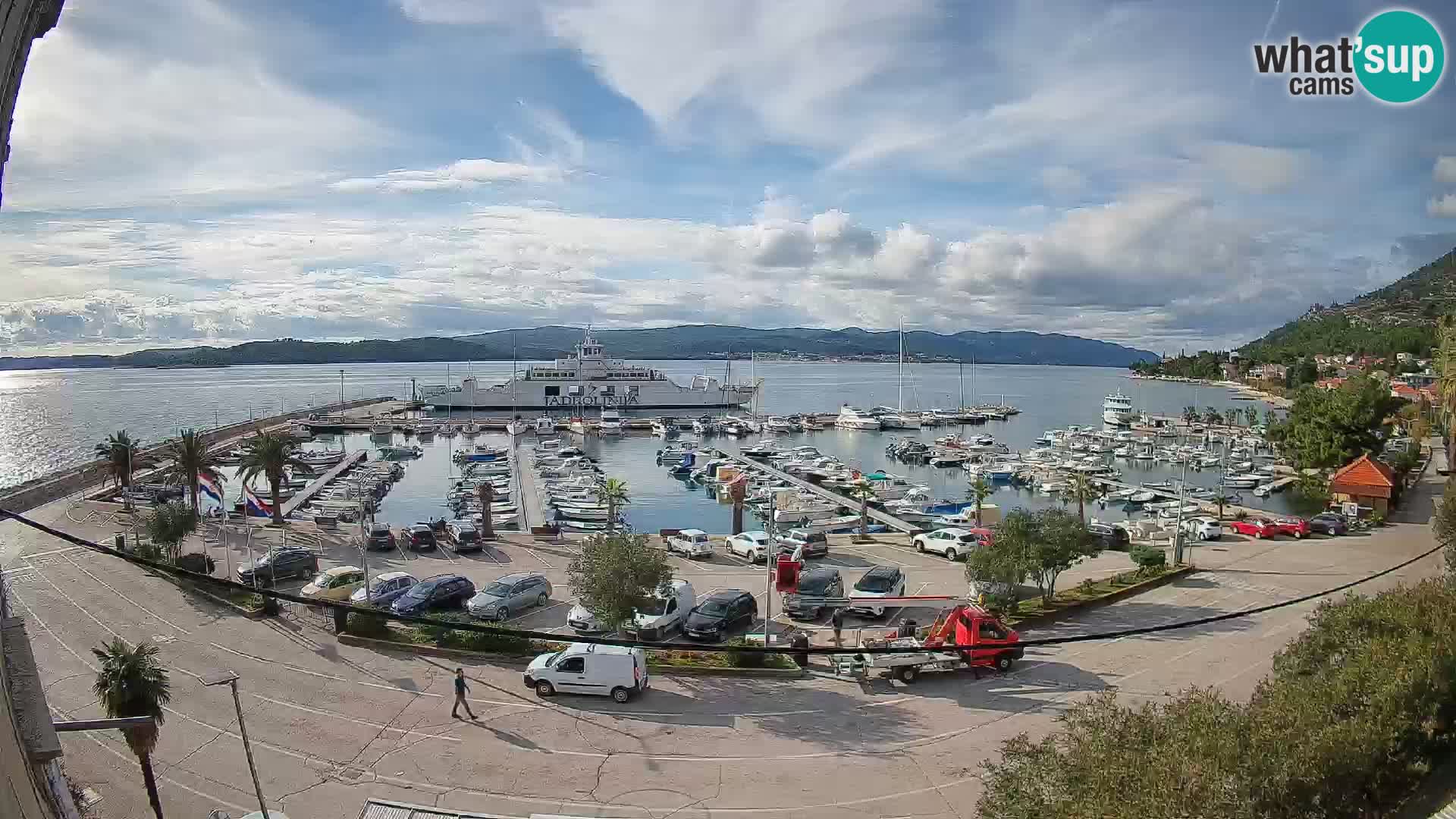 Webcam Orebić Riva – Ferry vers Korčula en direct