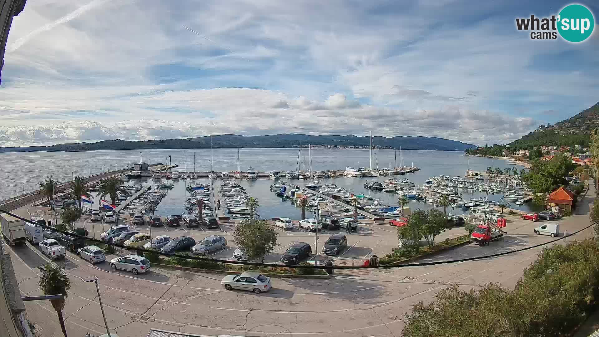 Webcam Orebić Riva – Ferry vers Korčula en direct