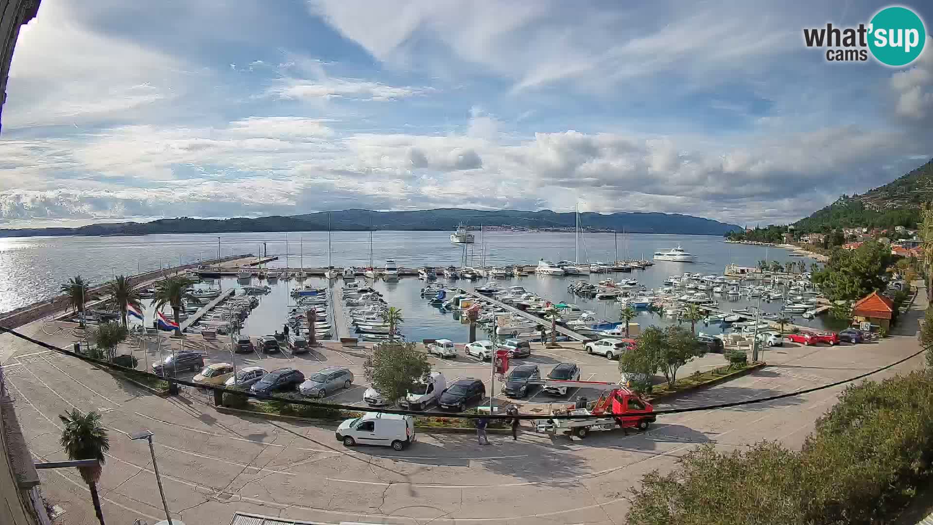 Webcam Orebić Uferpromenade – Fähre nach Korčula Live