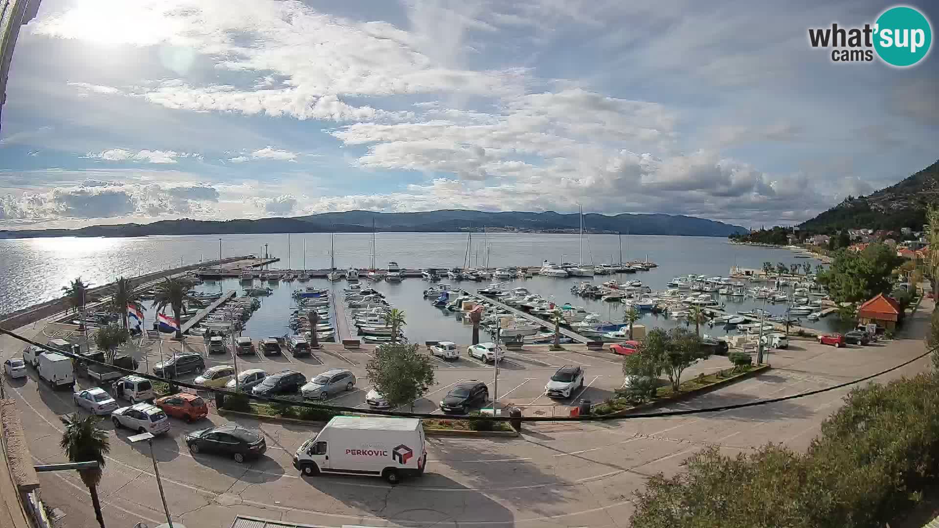 Webcam Orebić Uferpromenade – Fähre nach Korčula Live