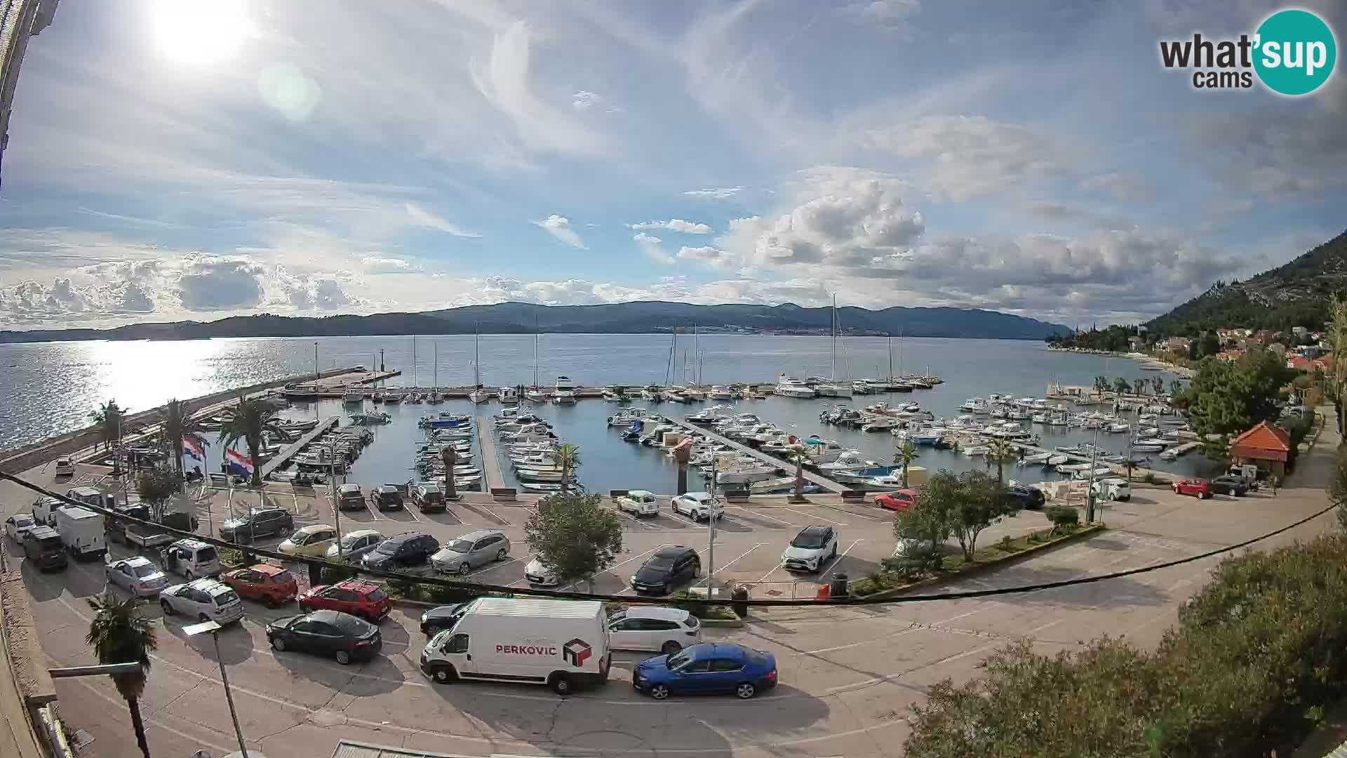 Webcam Orebić Uferpromenade – Fähre nach Korčula Live