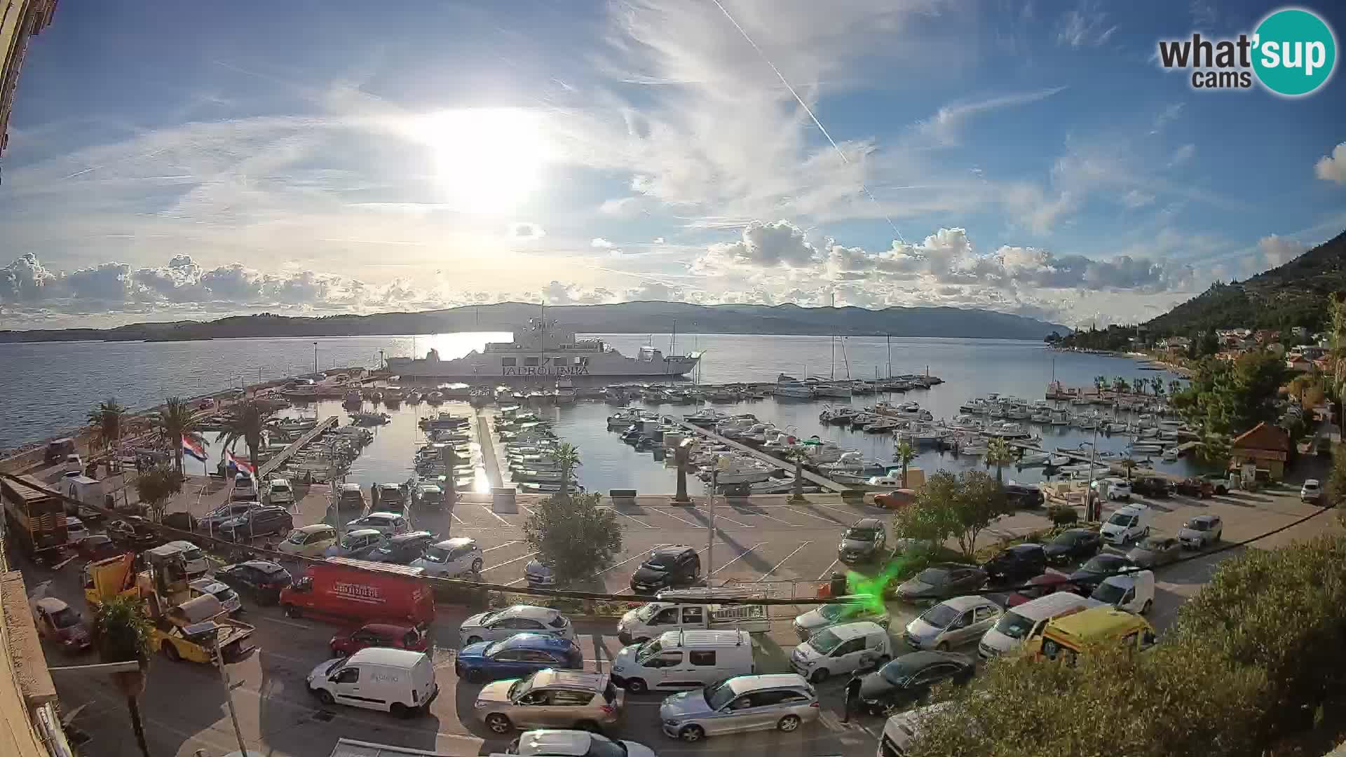 Webcam Orebić Riva – Ferry a Korčula en vivo