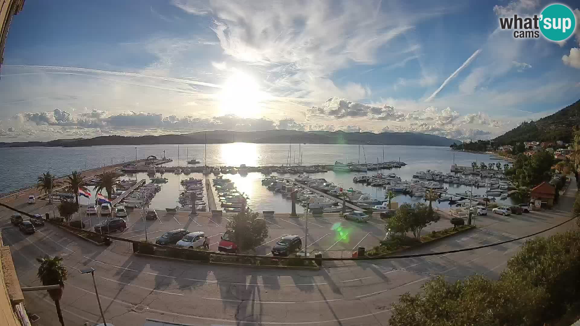 Spletna kamera Orebić Riva – Trajekt za Korčulo v živo