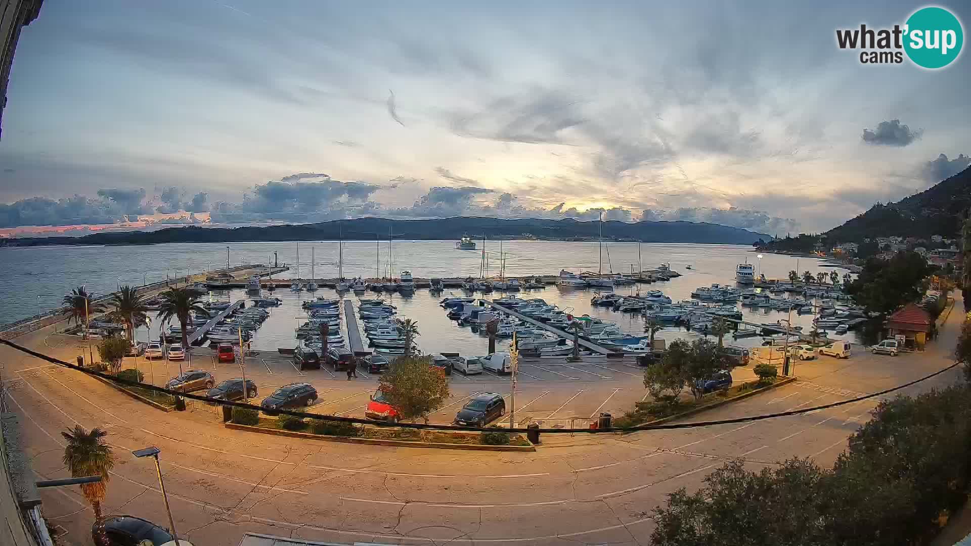 Webcam Orebić Uferpromenade – Fähre nach Korčula Live