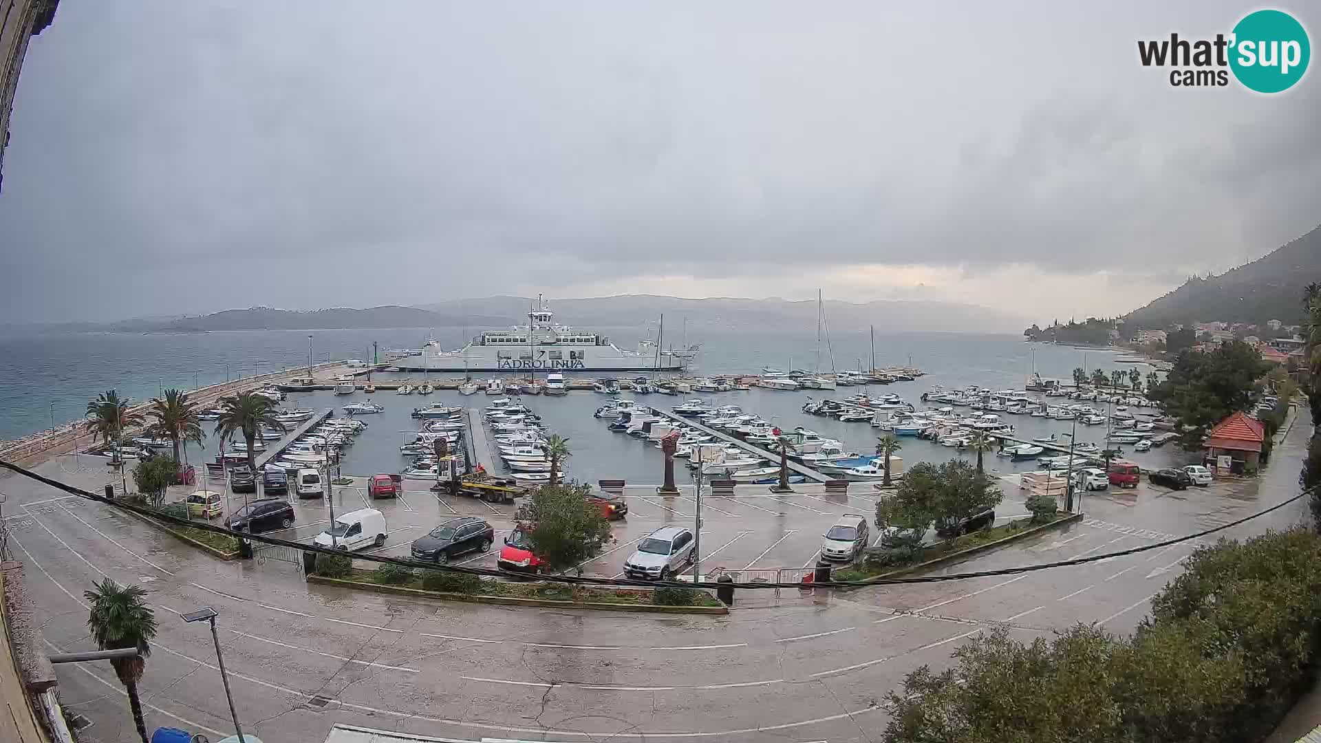 Webcam Orebić Riva – Ferry vers Korčula en direct