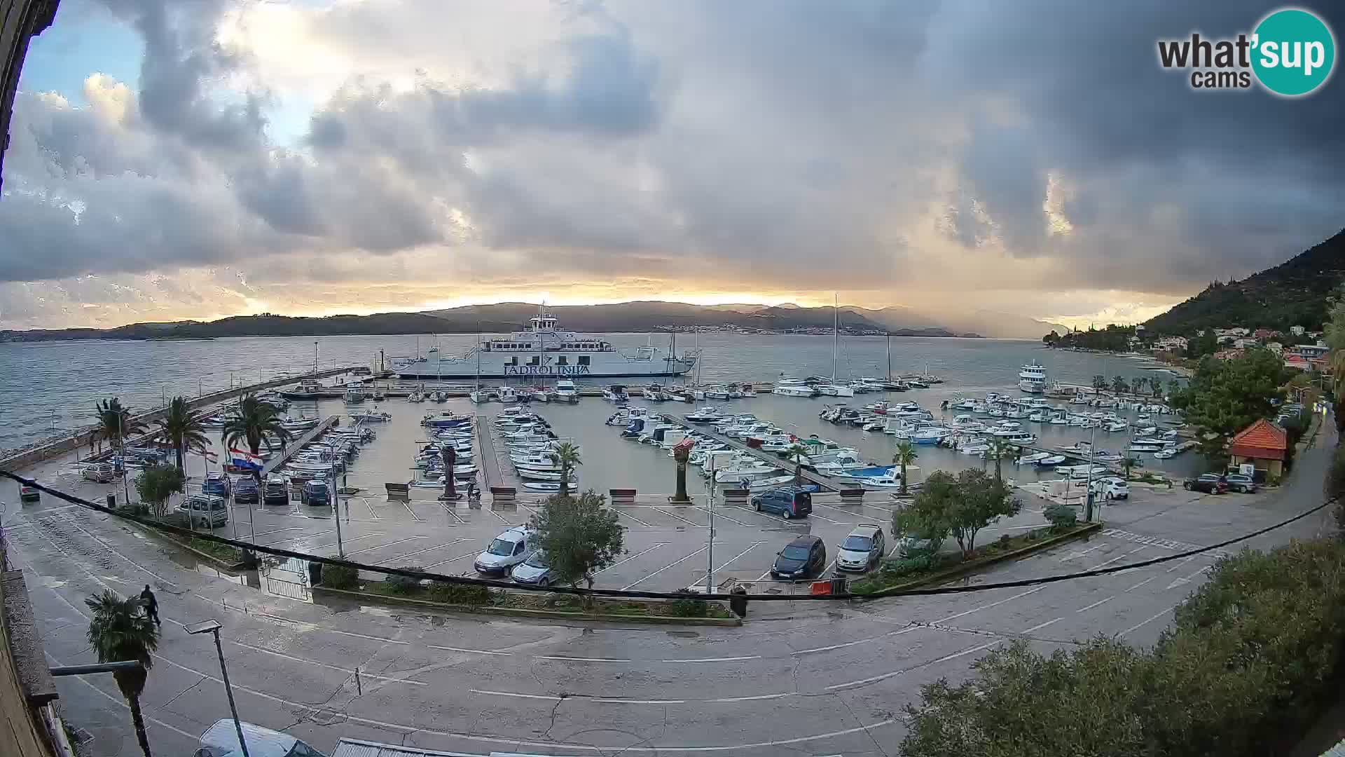 Webcam Orebić Riva – Ferry vers Korčula en direct