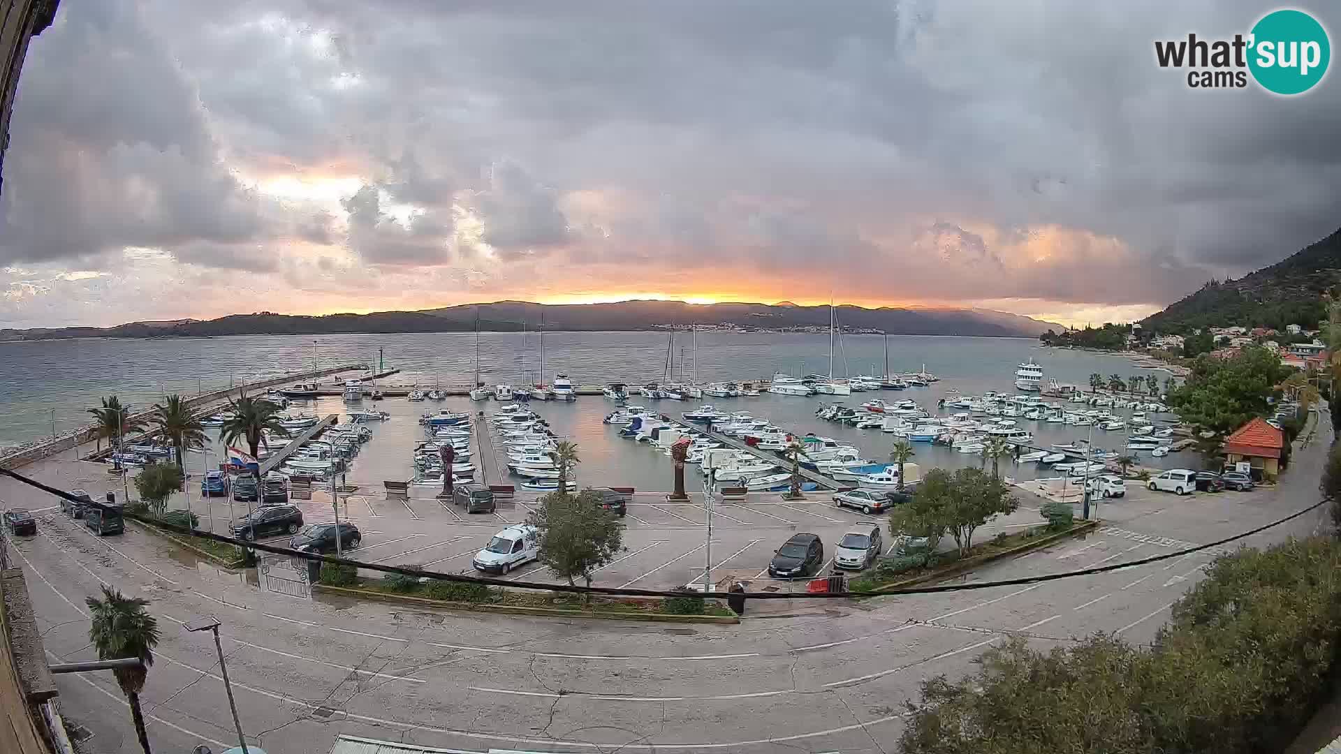 Webcam Orebić Uferpromenade – Fähre nach Korčula Live