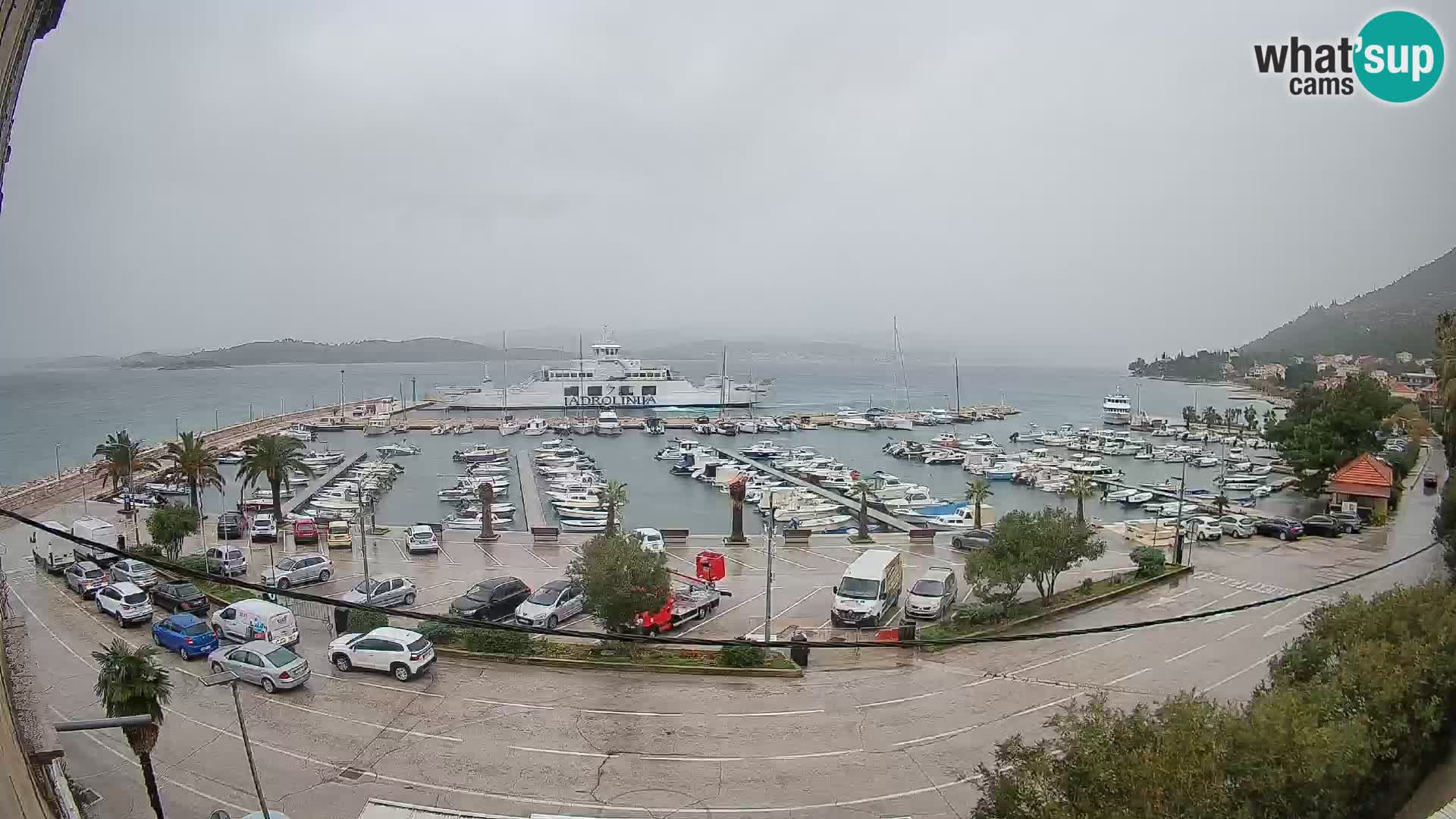 Webcam Orebić Riva – Ferry to Korčula Live