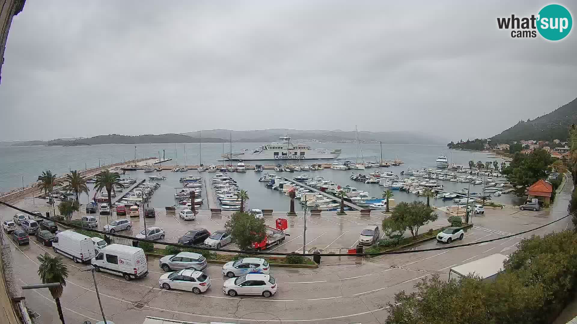 Webcam Orebić Uferpromenade – Fähre nach Korčula Live