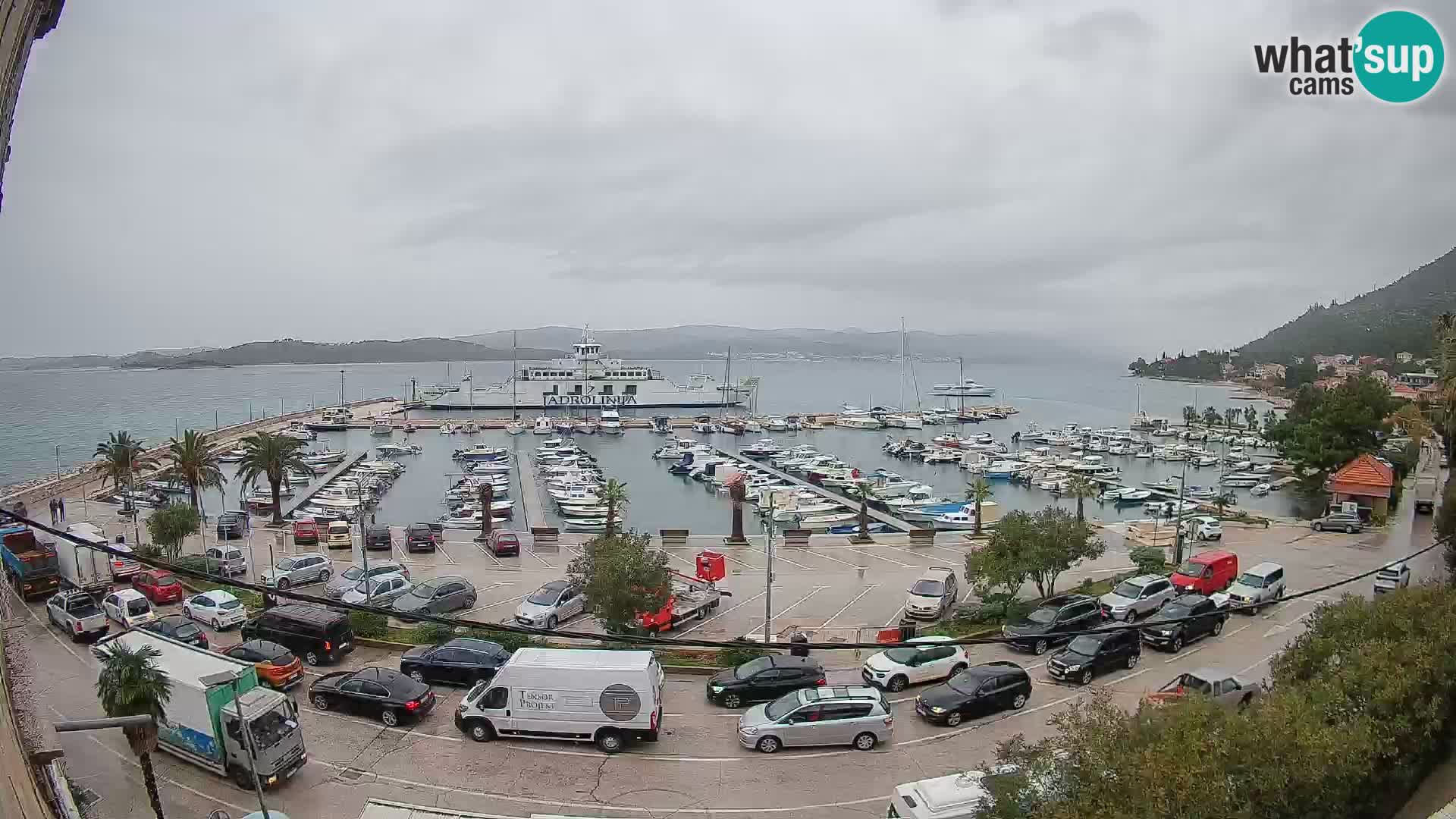 Webcam Orebić Uferpromenade – Fähre nach Korčula Live
