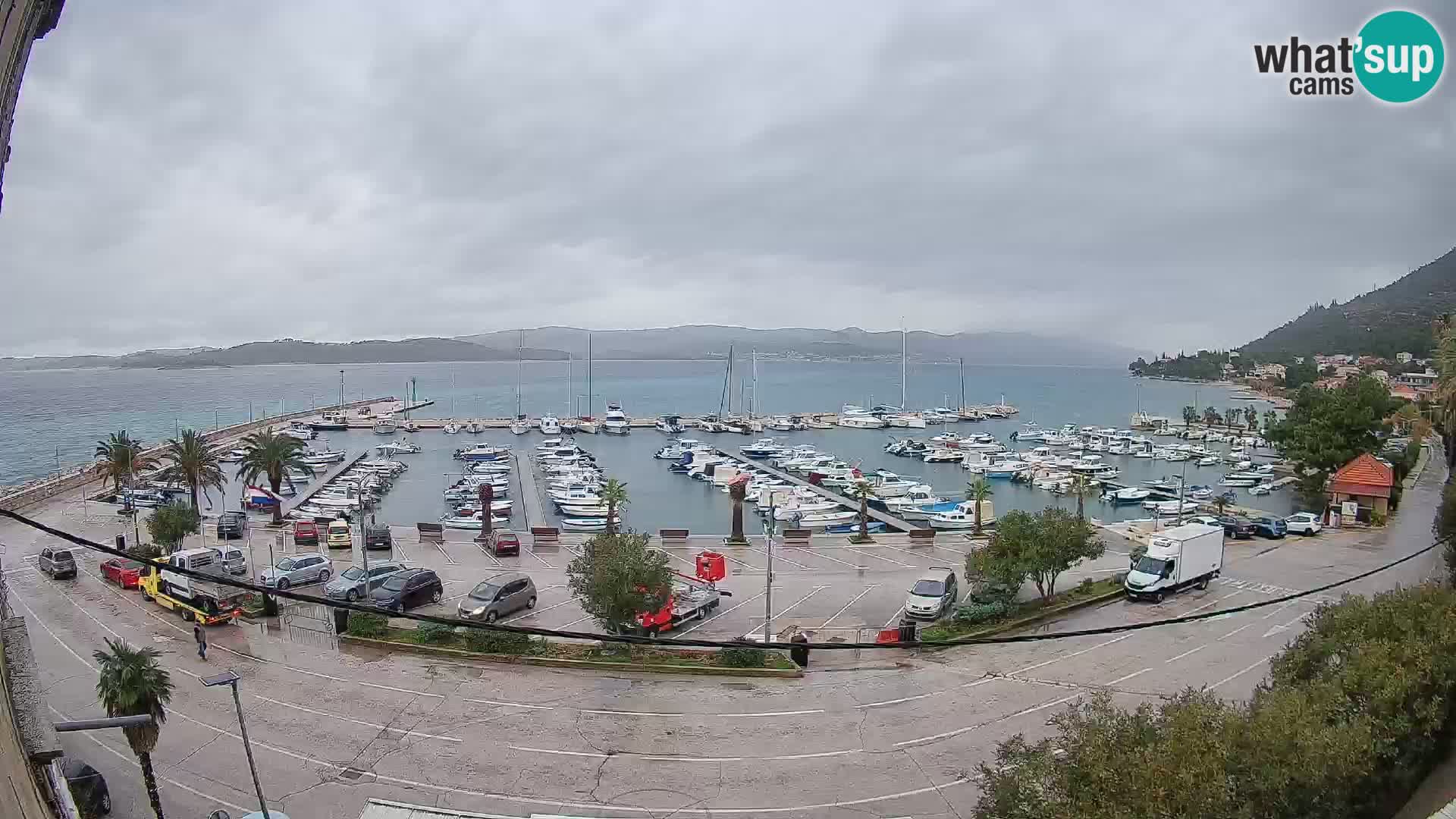 Webcam Orebić Uferpromenade – Fähre nach Korčula Live