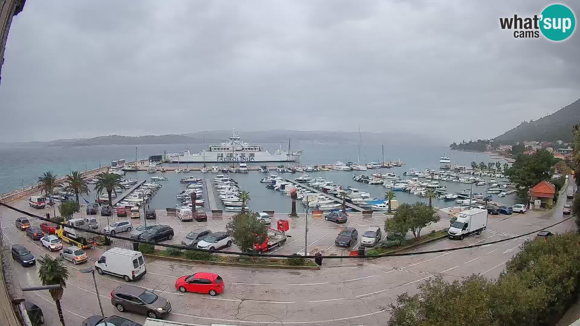 Webcam Orebić Riva – Ferry to Korčula Live