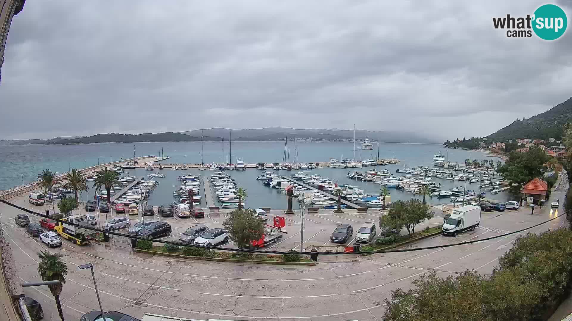 Web kamera Orebić Riva – Trajekt za Korčulu uživo