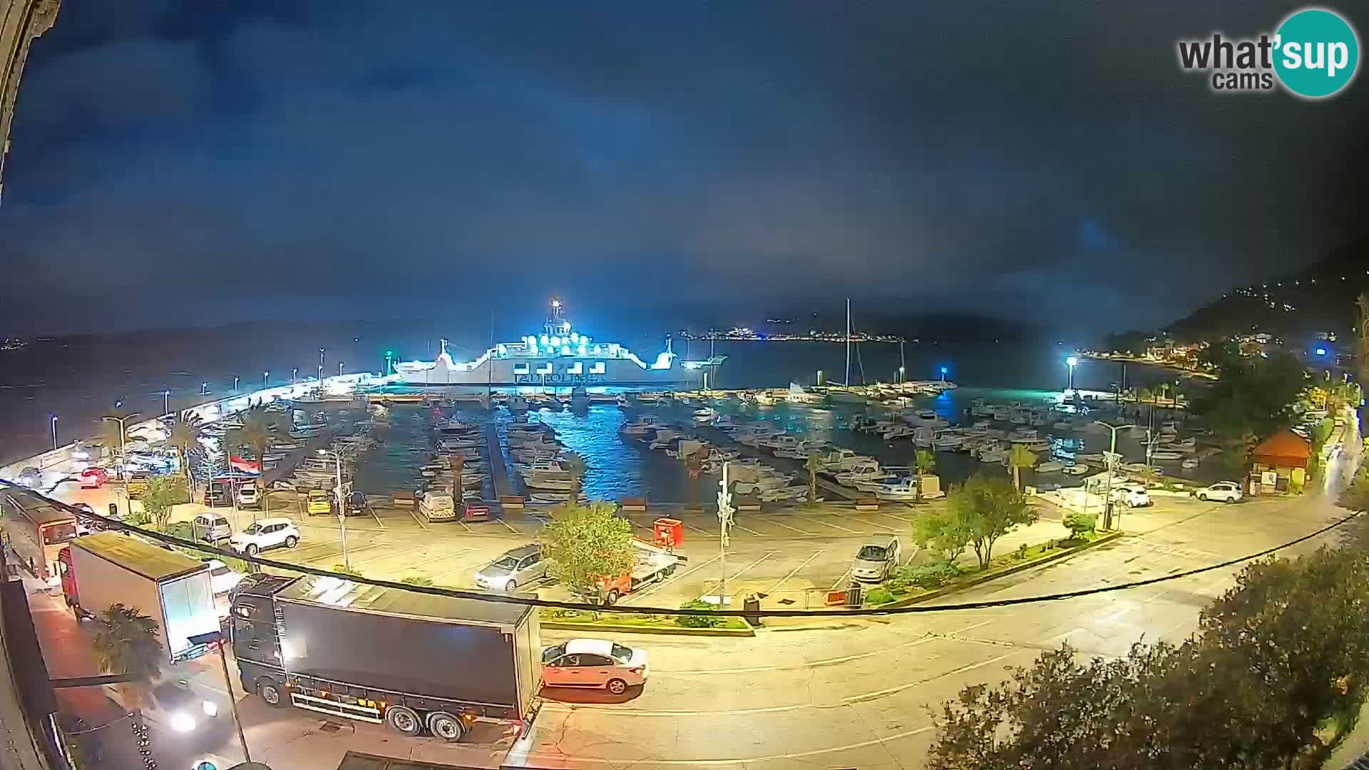 Webcam Orebić Riva – Ferry a Korčula en vivo