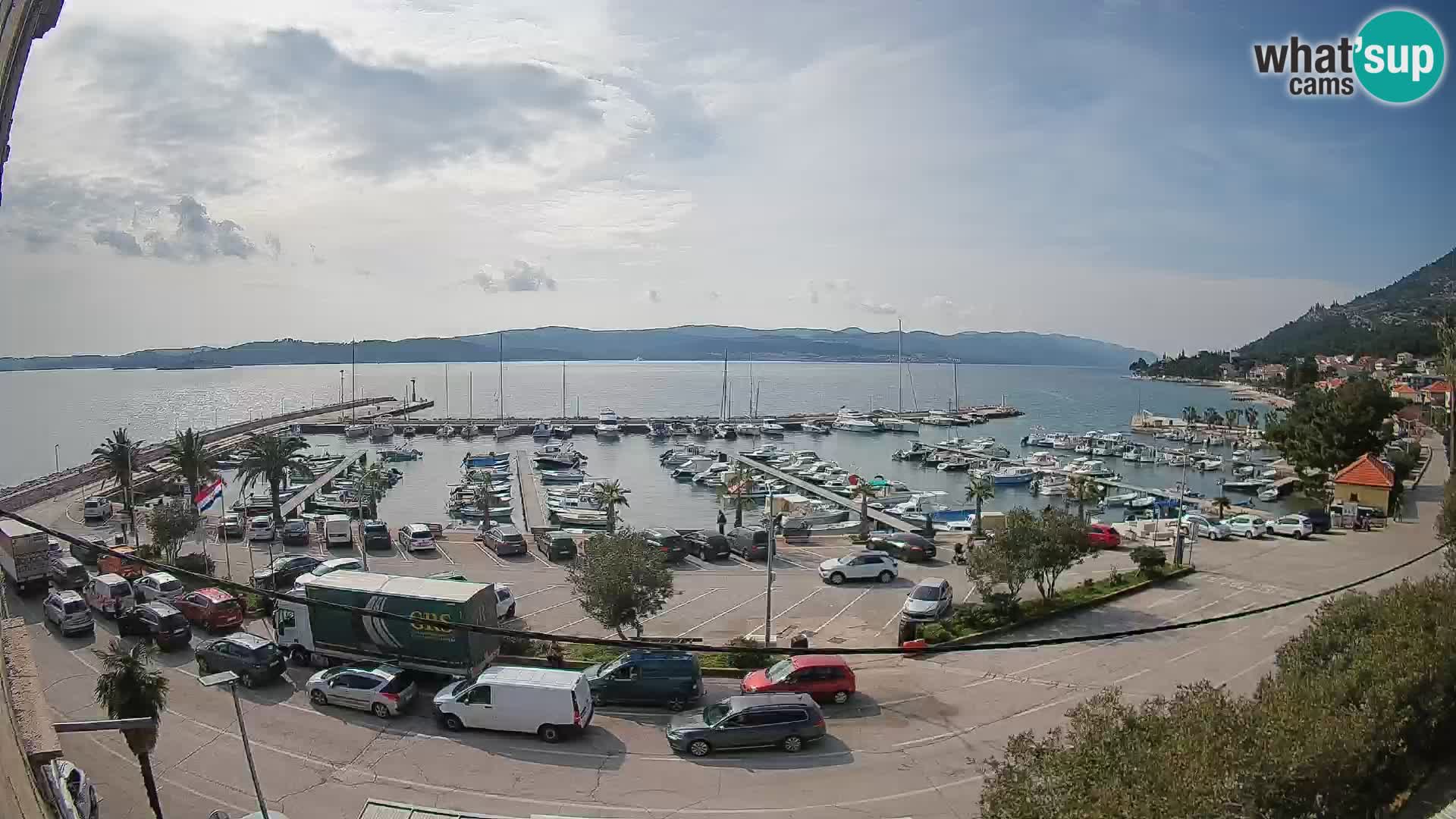 Webcam Orebić Riva – Ferry to Korčula Live