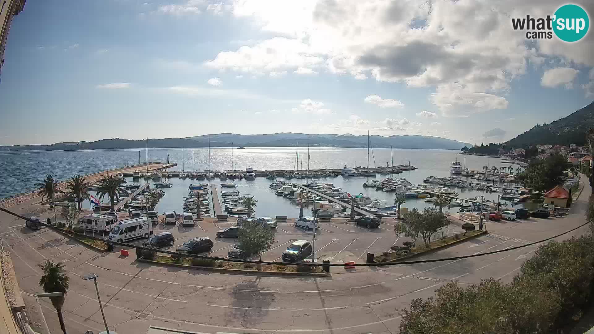 Webcam Orebić Uferpromenade – Fähre nach Korčula Live