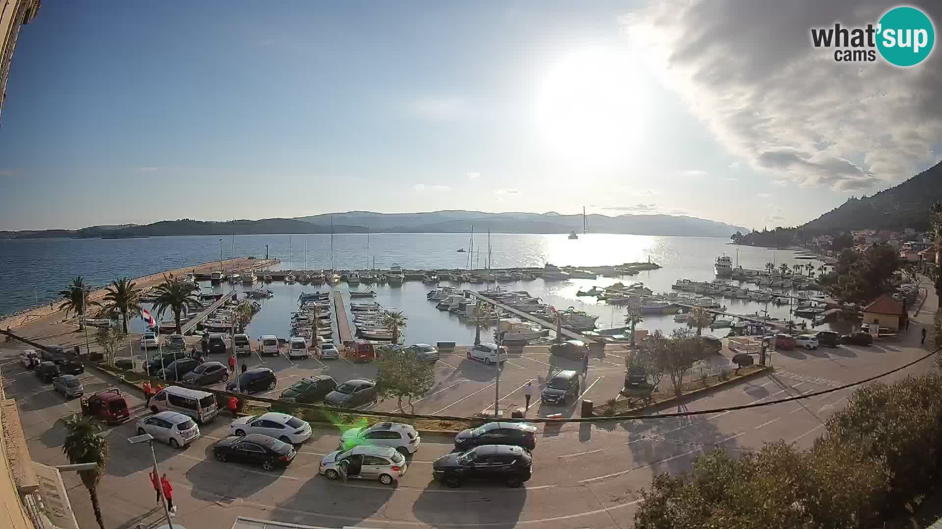 Spletna kamera Orebić Riva – Trajekt za Korčulo v živo