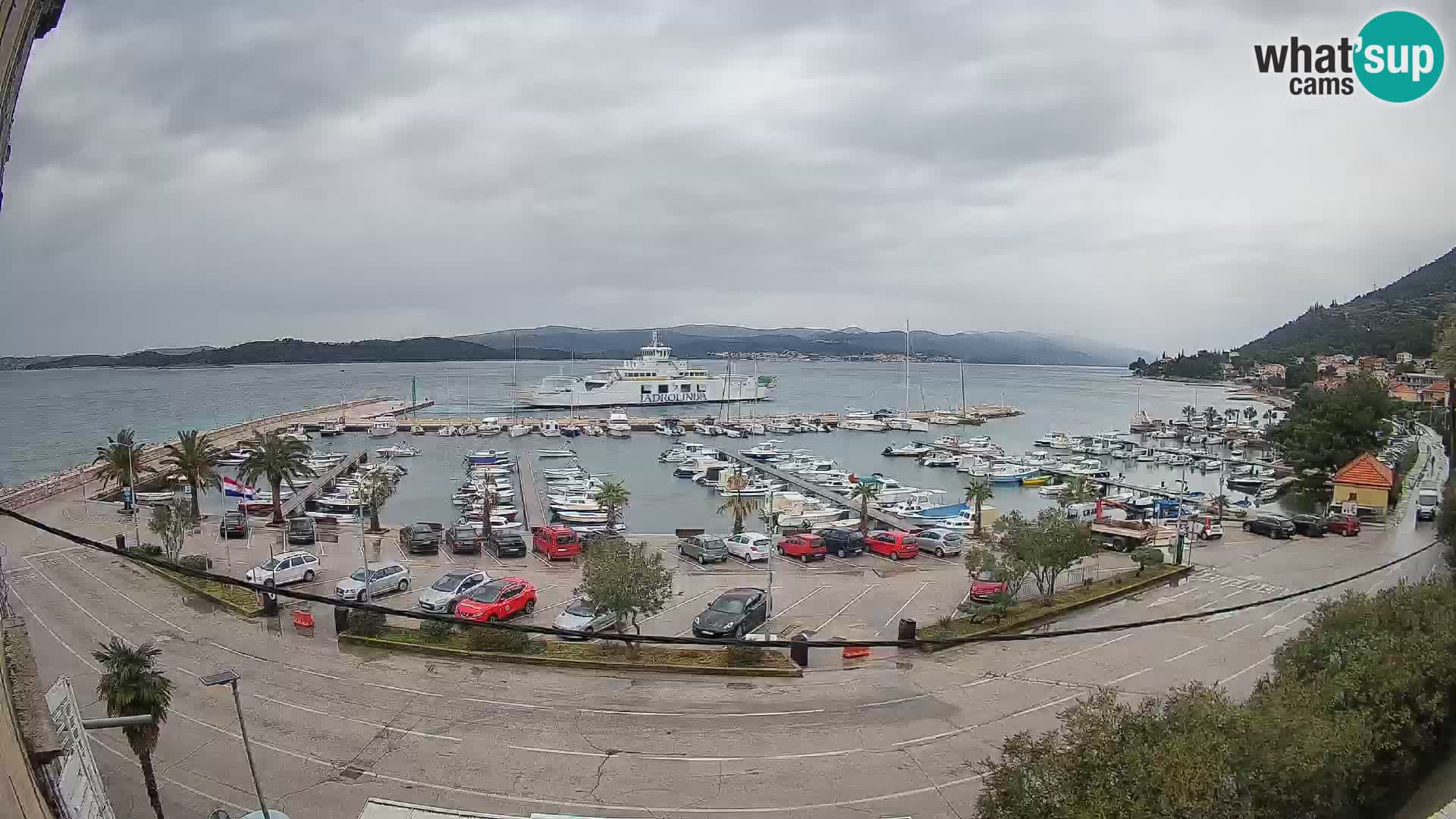 Webcam Orebić Riva – Ferry a Korčula en vivo