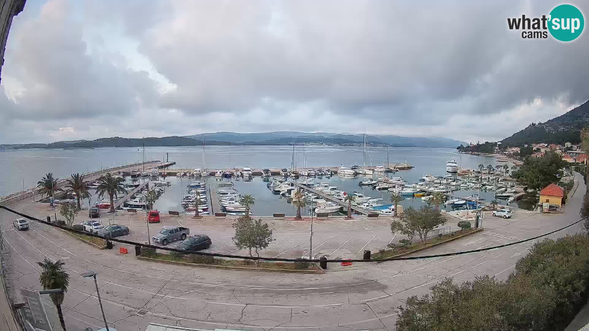 Spletna kamera Orebić Riva – Trajekt za Korčulo v živo