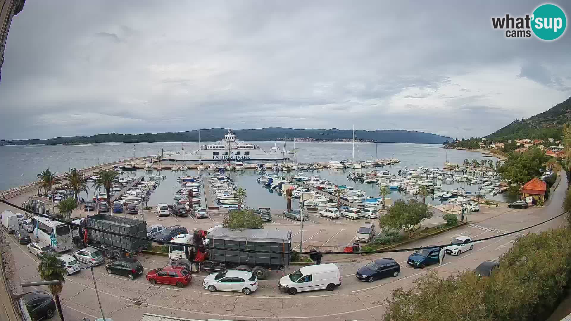 Webcam Orebić Riva – Ferry vers Korčula en direct