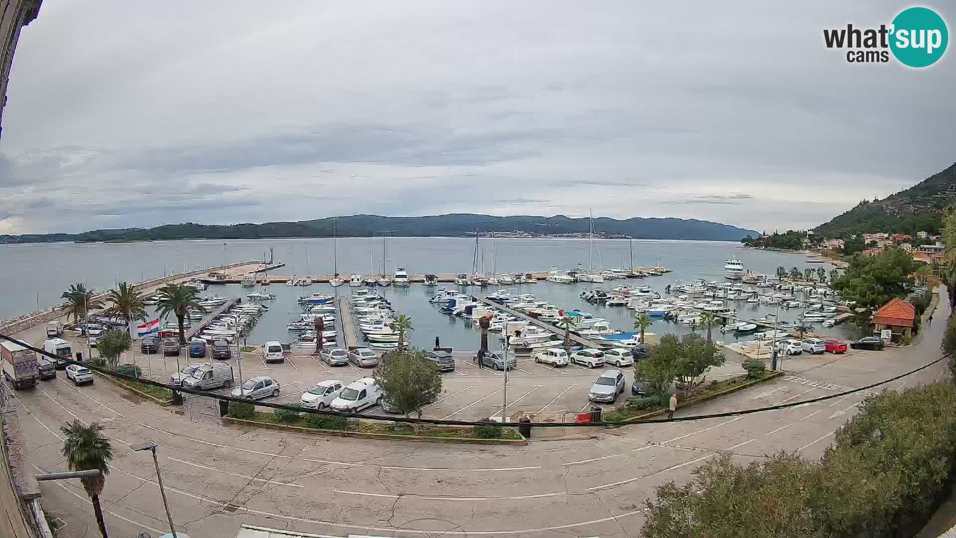 Webcam Orebić Uferpromenade – Fähre nach Korčula Live