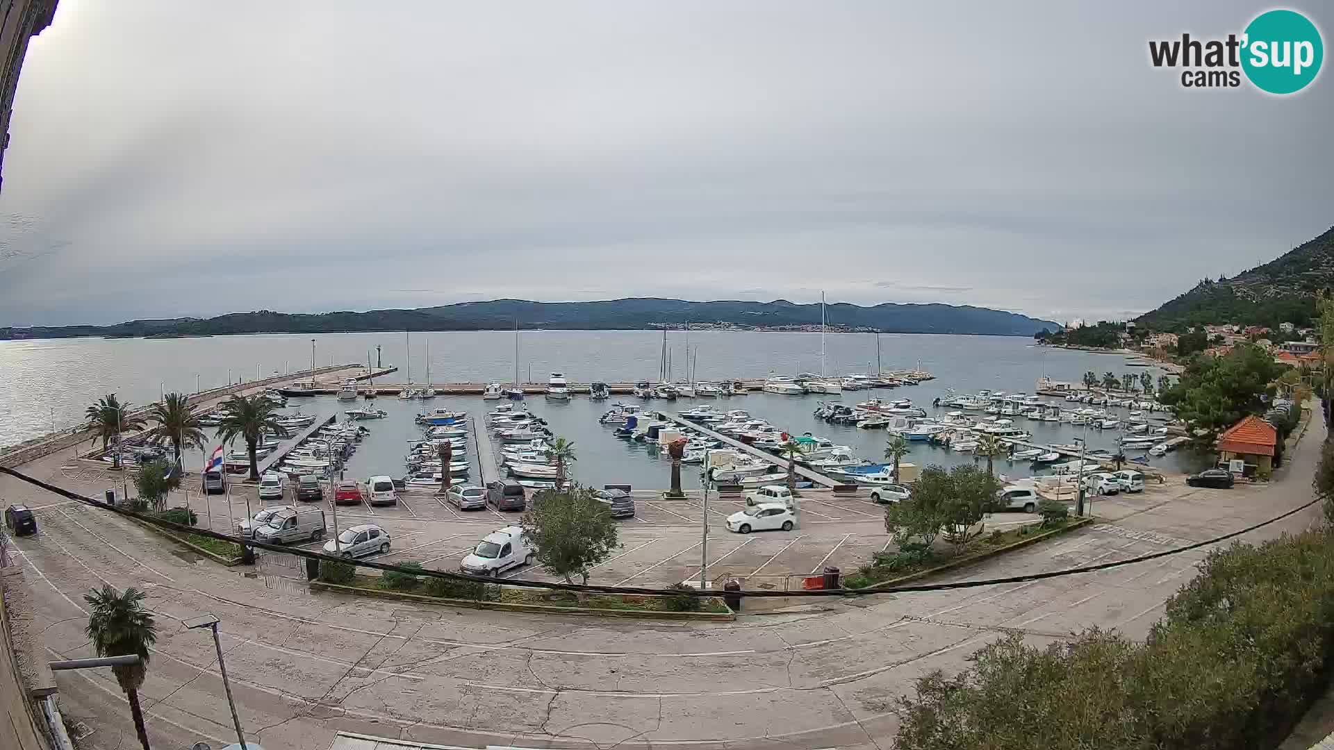 Spletna kamera Orebić Riva – Trajekt za Korčulo v živo