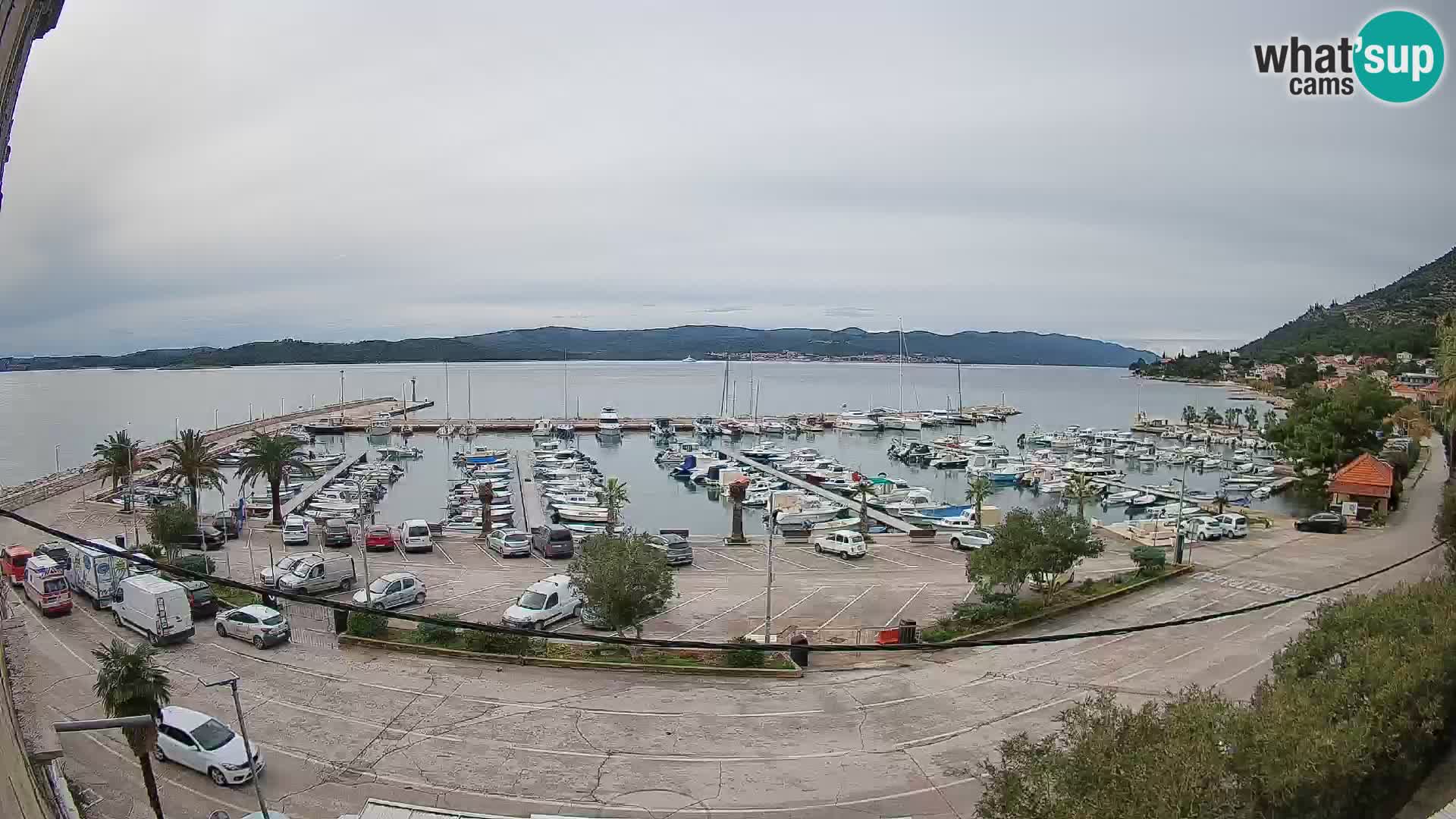 Webcam Orebić Uferpromenade – Fähre nach Korčula Live