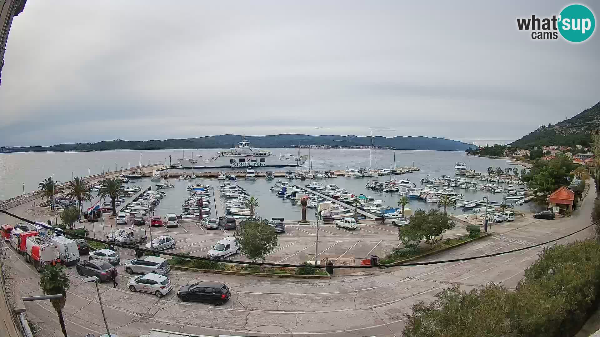 Web kamera Orebić Riva – Trajekt za Korčulu uživo