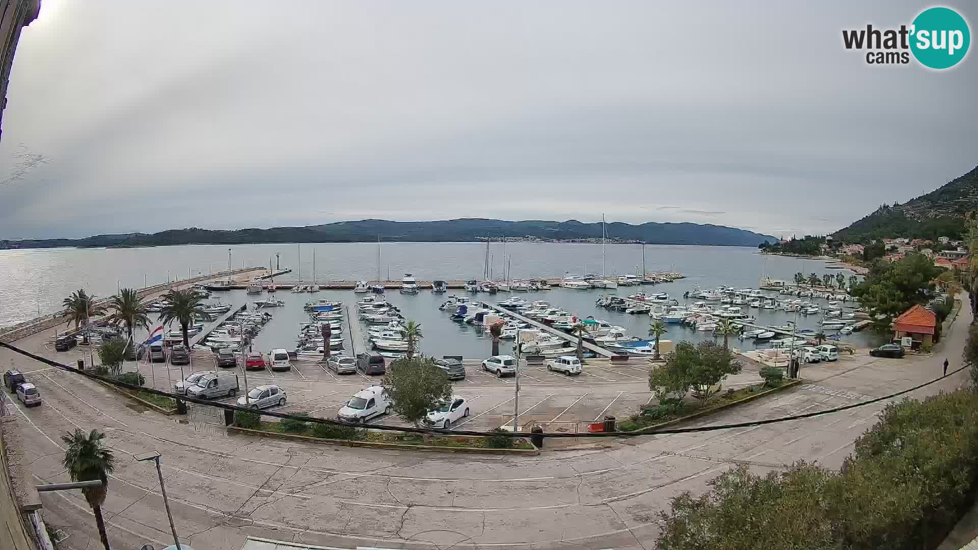 Webcam Orebić Uferpromenade – Fähre nach Korčula Live