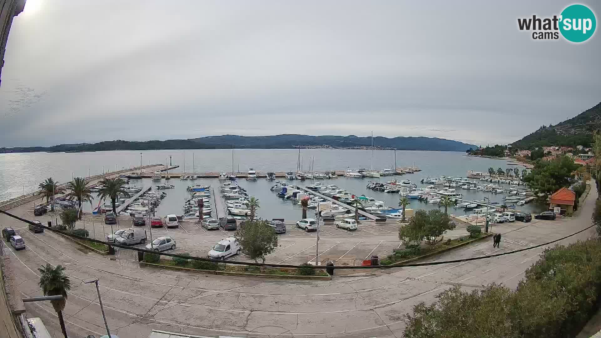 Webcam Orebić Uferpromenade – Fähre nach Korčula Live