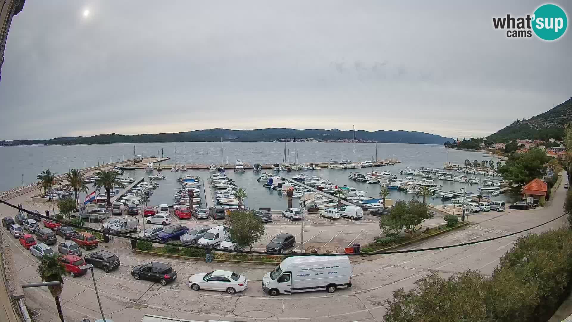 Spletna kamera Orebić Riva – Trajekt za Korčulo v živo