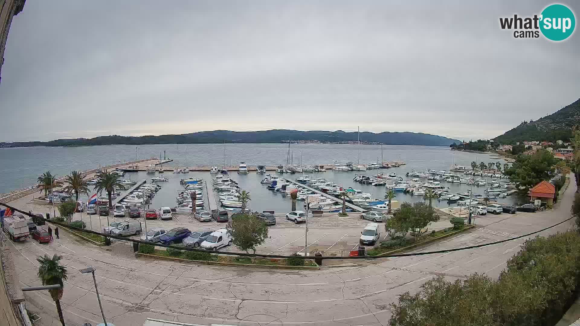 Spletna kamera Orebić Riva – Trajekt za Korčulo v živo