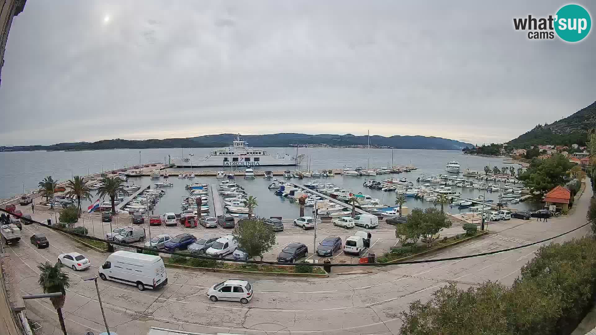 Webcam Orebić Riva – Ferry to Korčula Live
