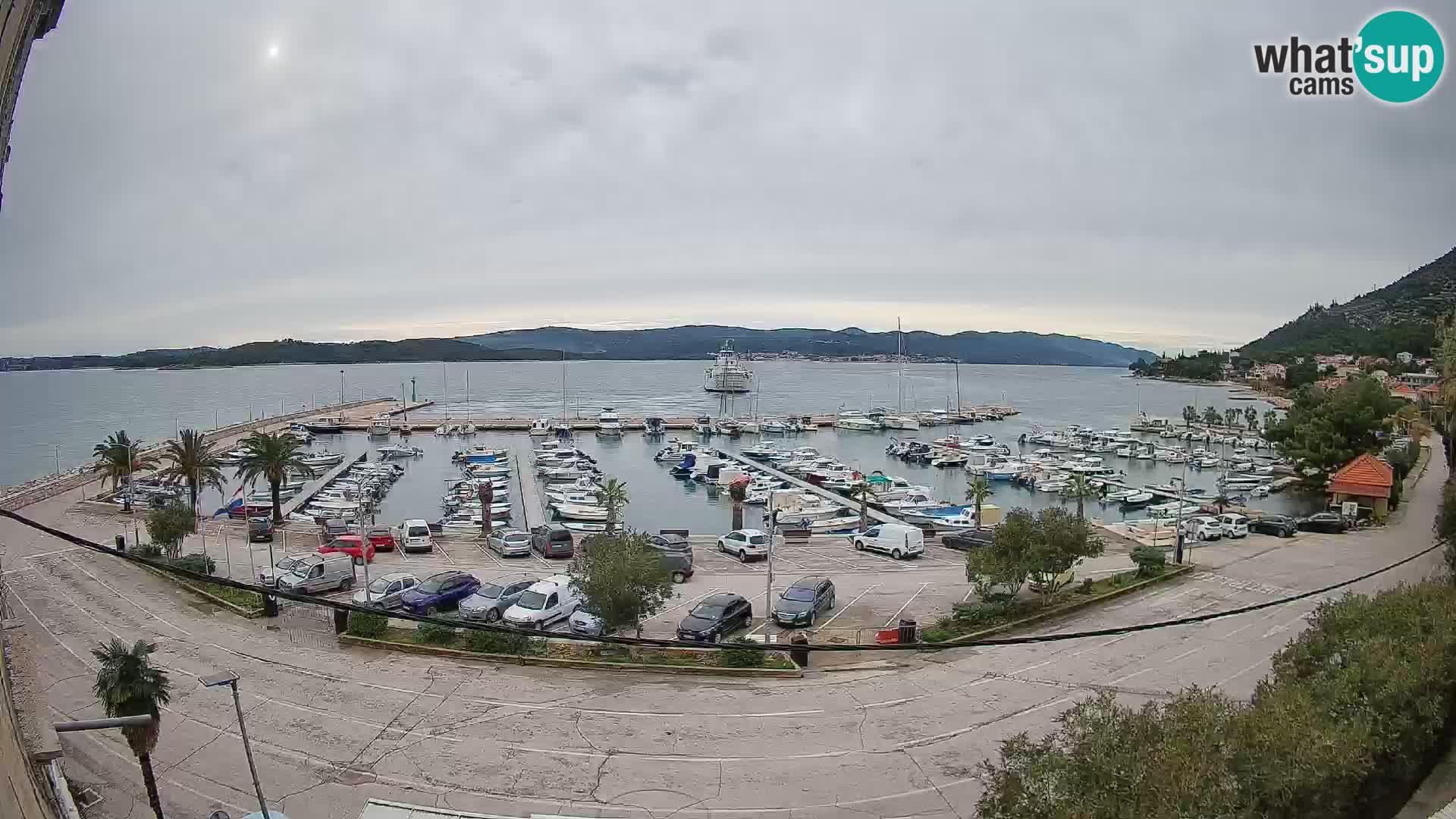 Webcam Orebić Riva – Ferry a Korčula en vivo