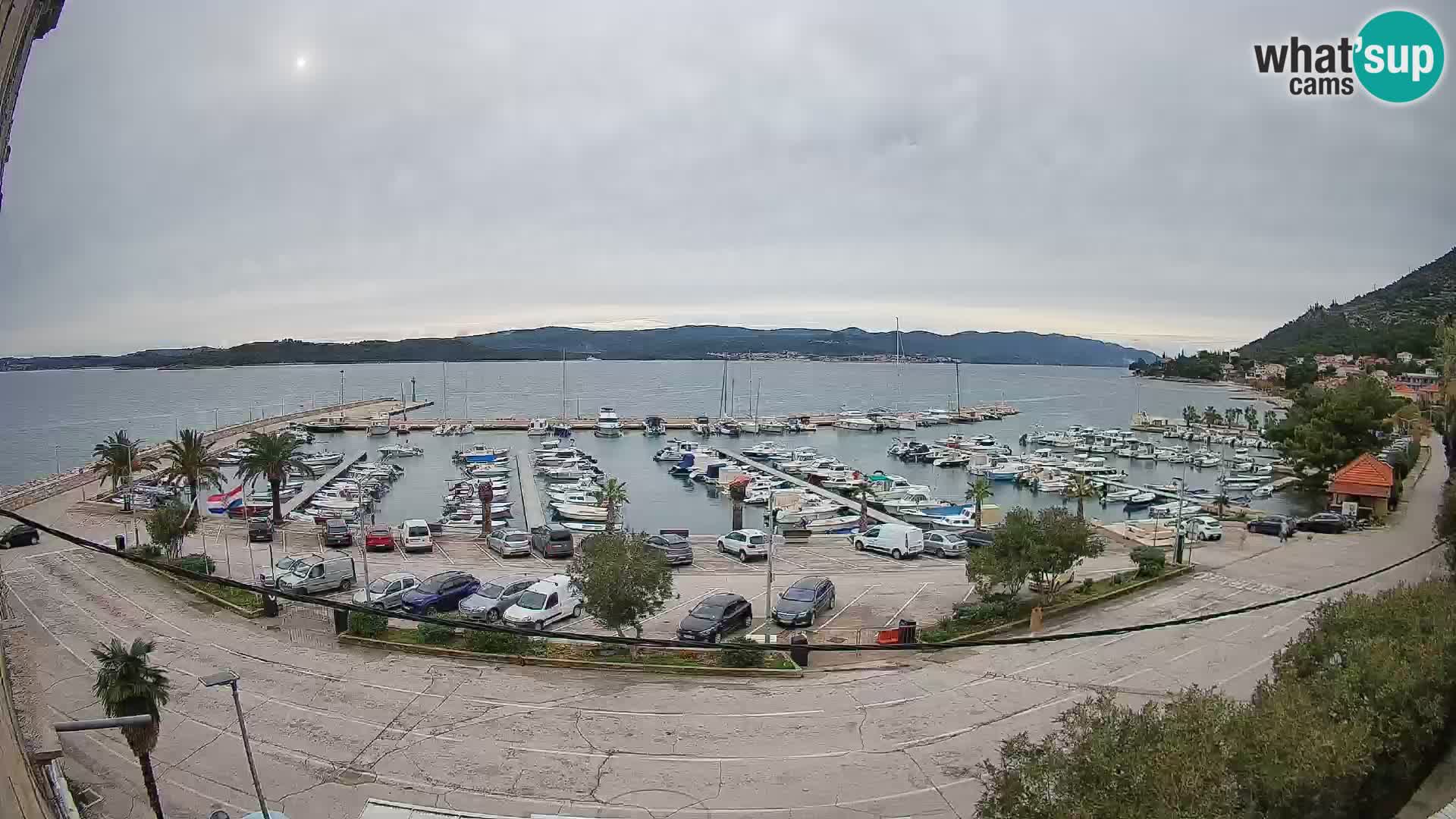 Webcam Orebić Riva – Ferry a Korčula en vivo