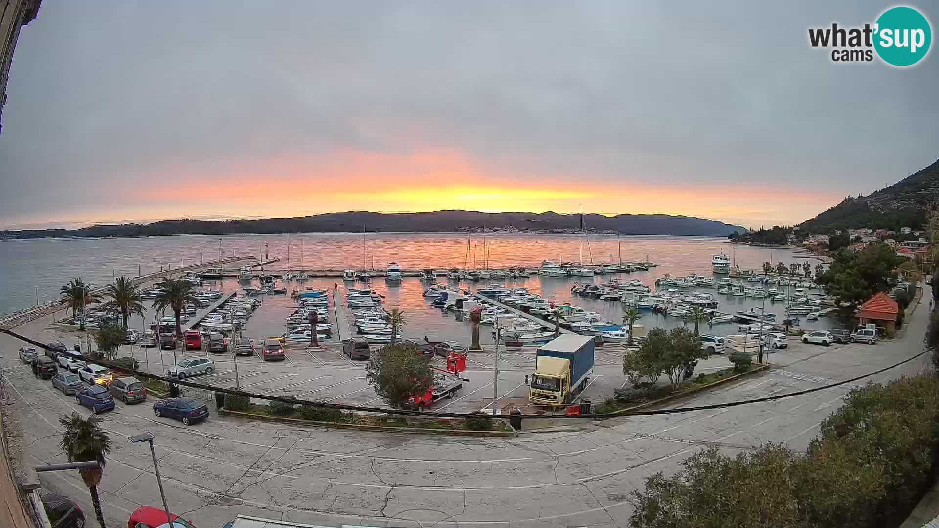 Webcam Orebić Riva – Ferry a Korčula en vivo