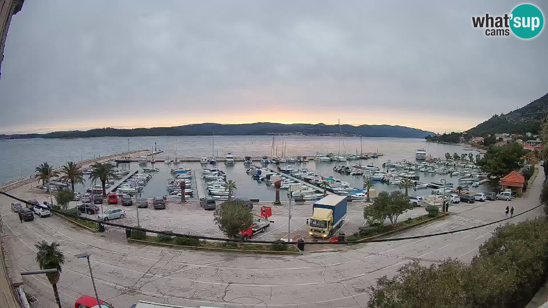 Webcam Orebić Uferpromenade – Fähre nach Korčula Live