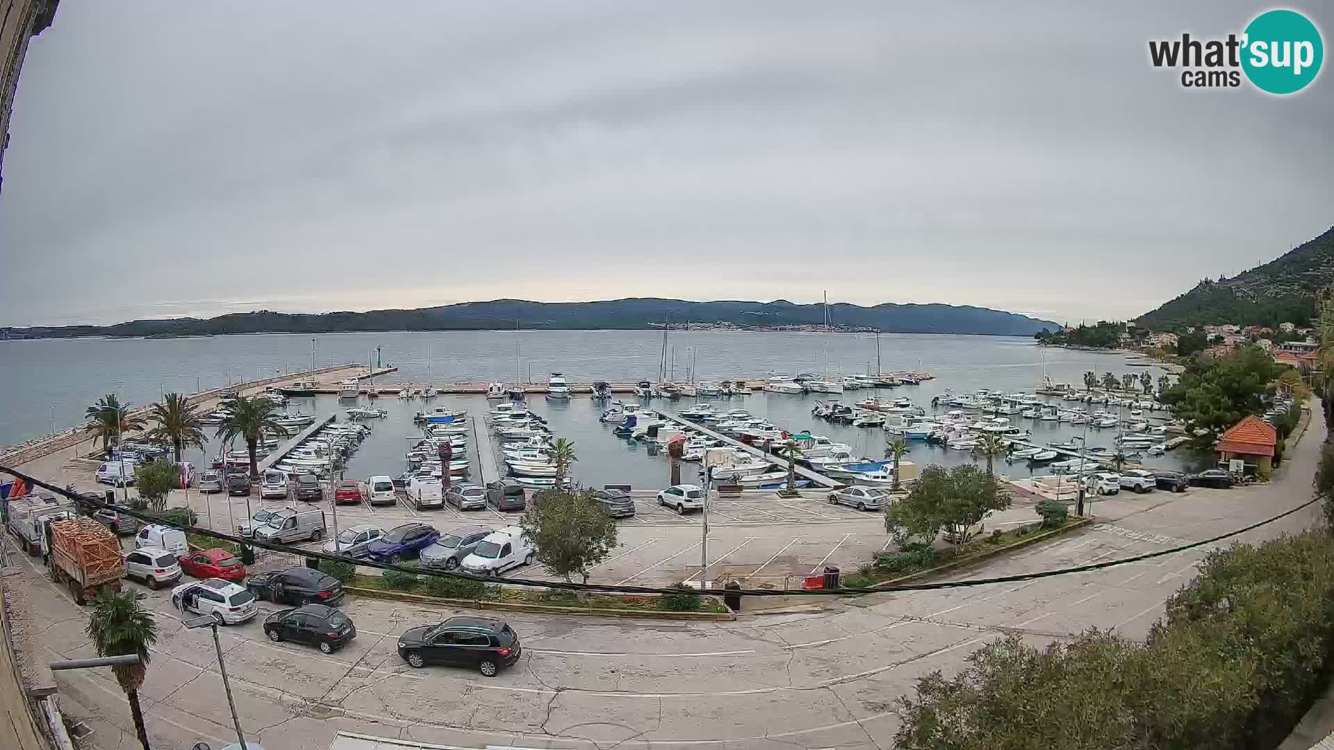 Spletna kamera Orebić Riva – Trajekt za Korčulo v živo