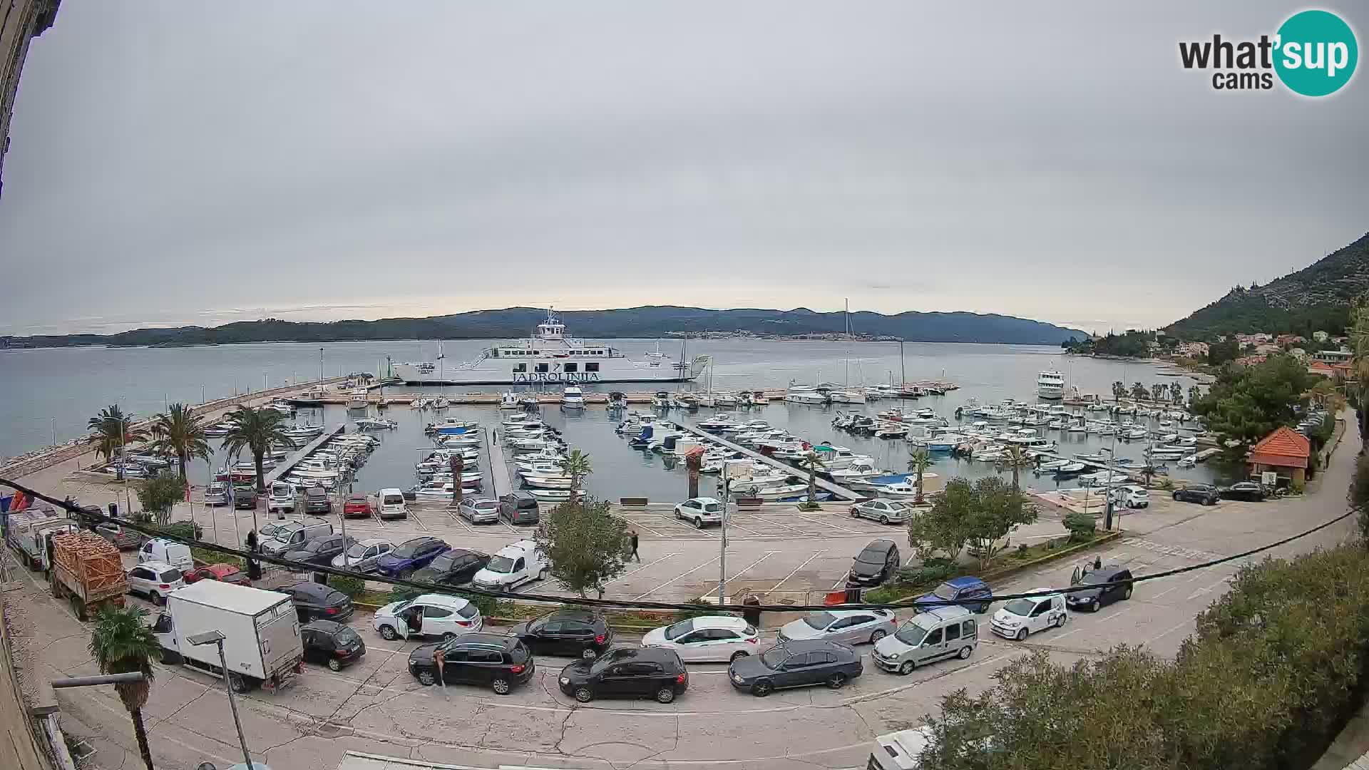 Webcam Orebić Uferpromenade – Fähre nach Korčula Live