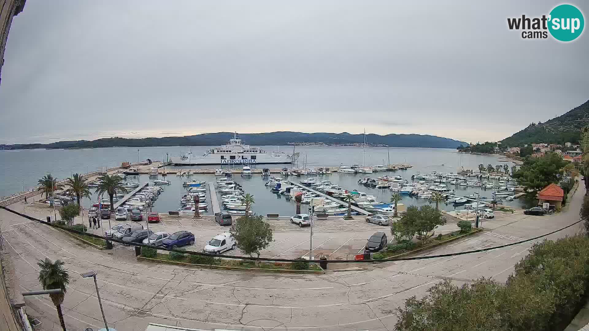 Webcam Orebić Riva – Ferry vers Korčula en direct
