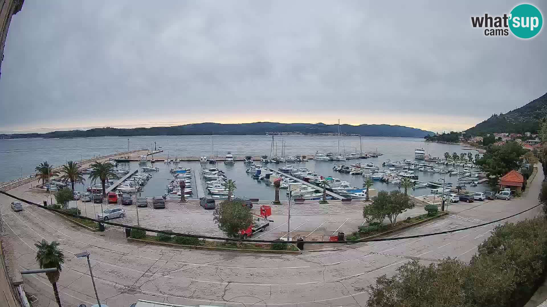 Spletna kamera Orebić Riva – Trajekt za Korčulo v živo