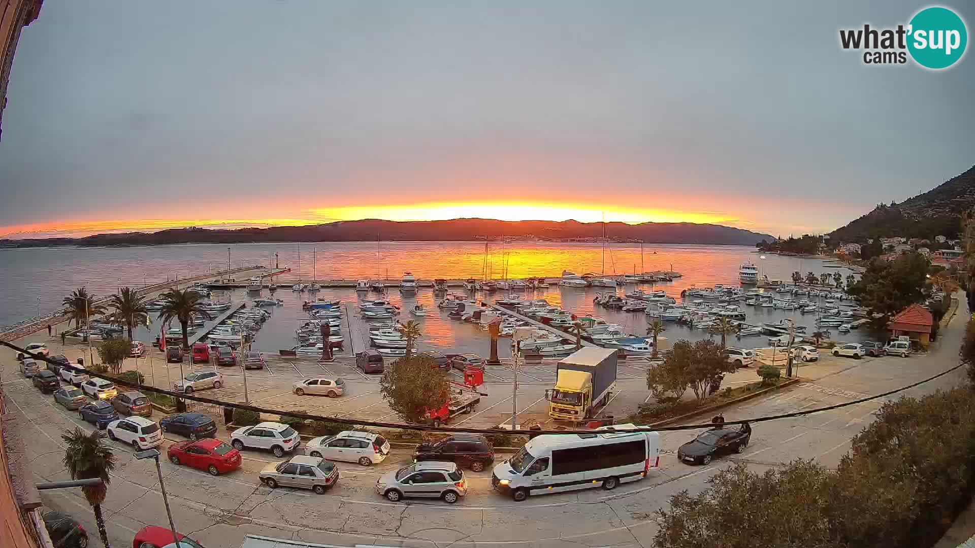 Webcam Orebić Riva – Ferry a Korčula en vivo