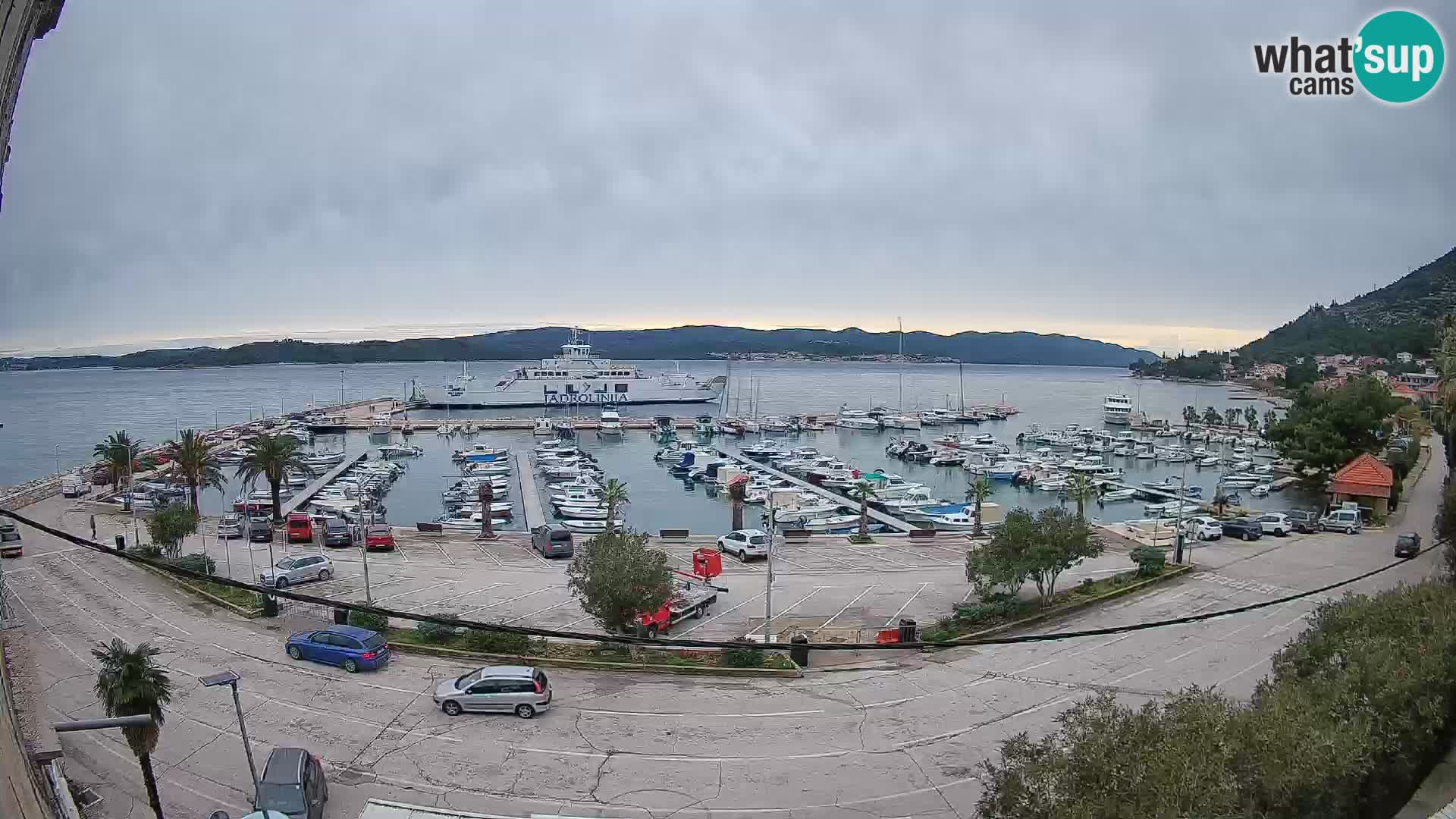 Webcam Orebić Riva – Ferry vers Korčula en direct