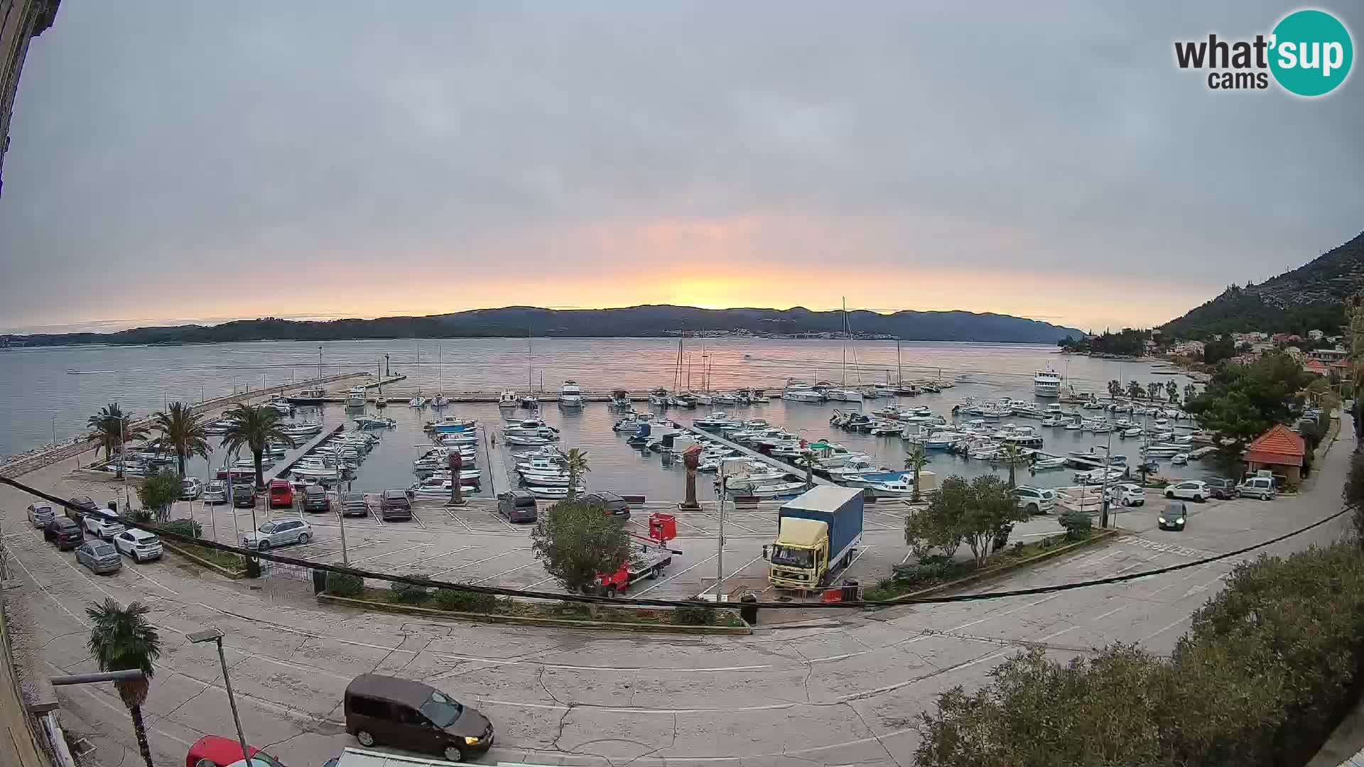 Webcam Orebić Uferpromenade – Fähre nach Korčula Live