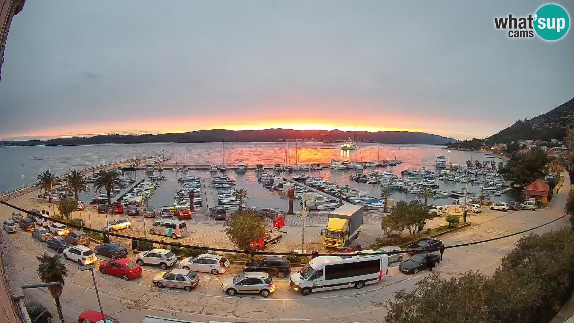 Webcam Orebić Uferpromenade – Fähre nach Korčula Live