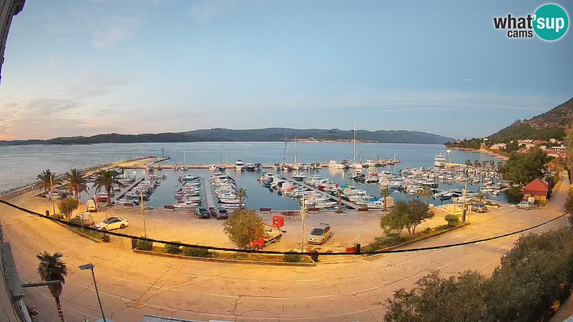 Spletna kamera Orebić Riva – Trajekt za Korčulo v živo