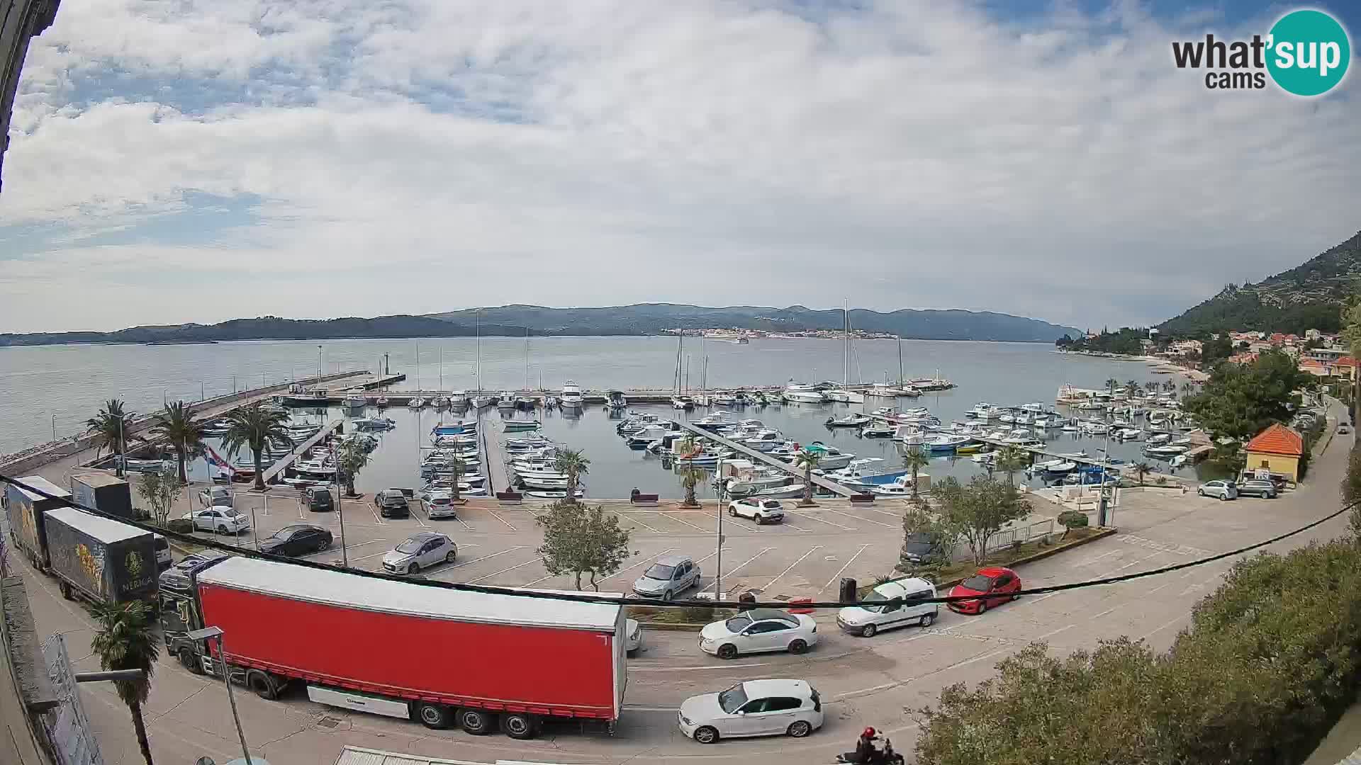 Webcam Orebić Uferpromenade – Fähre nach Korčula Live