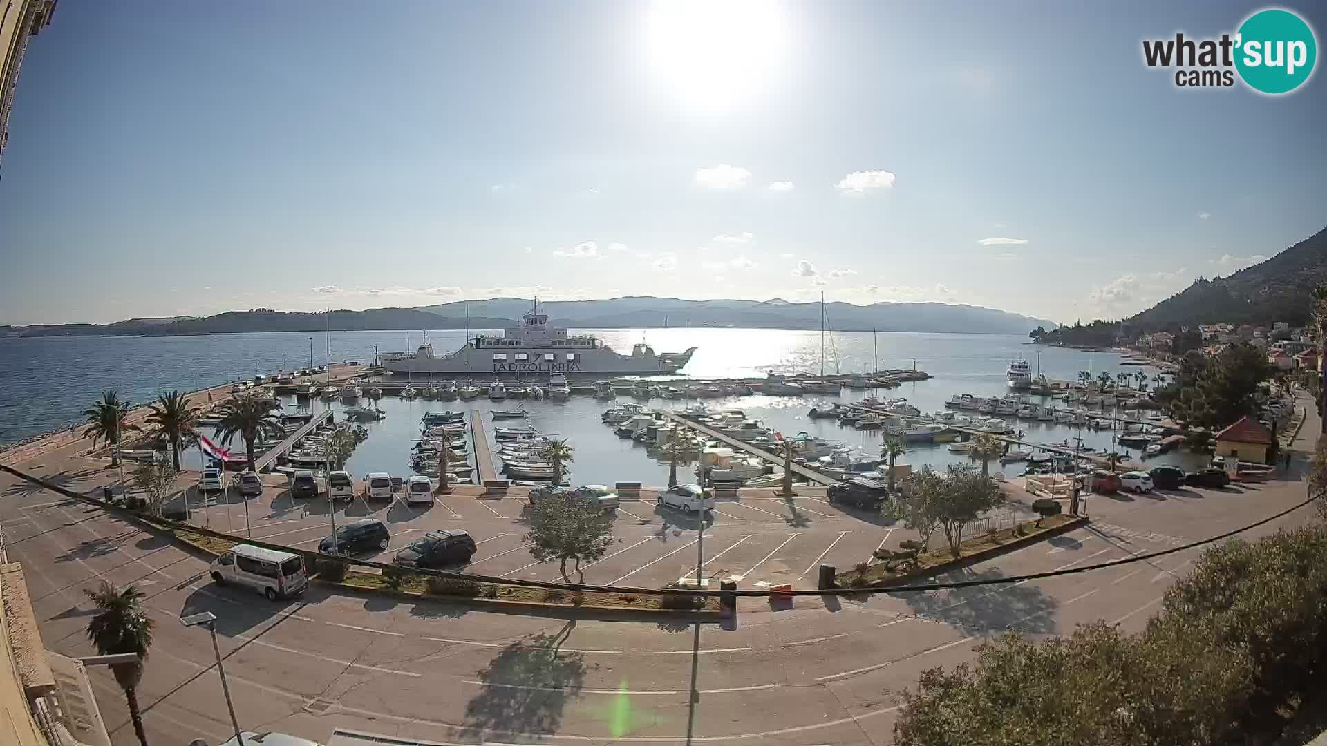 Webcam Orebić Riva – Ferry to Korčula Live